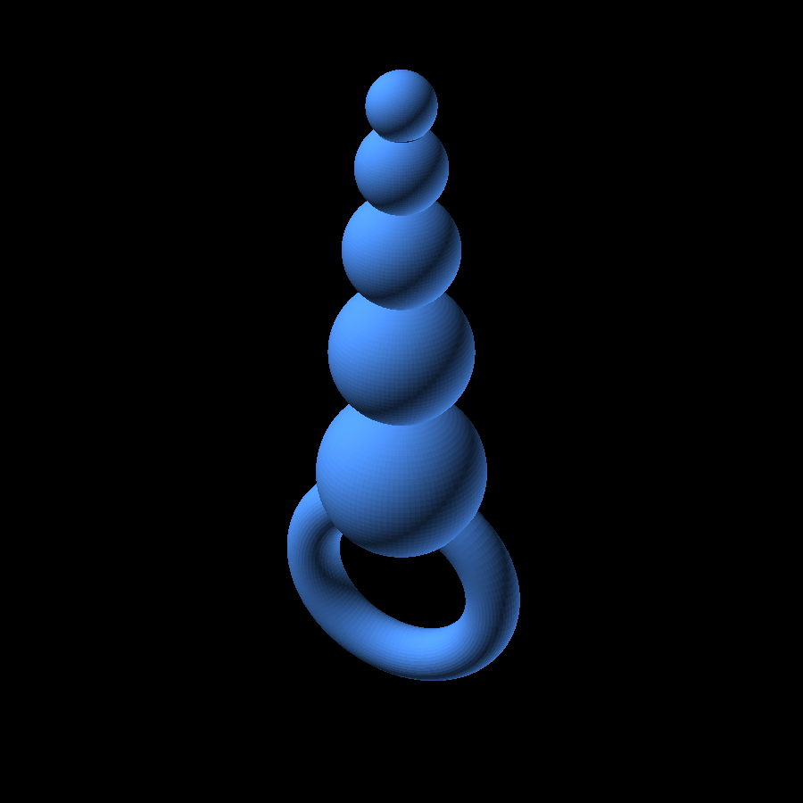 3D render of the Anal Beads printable design