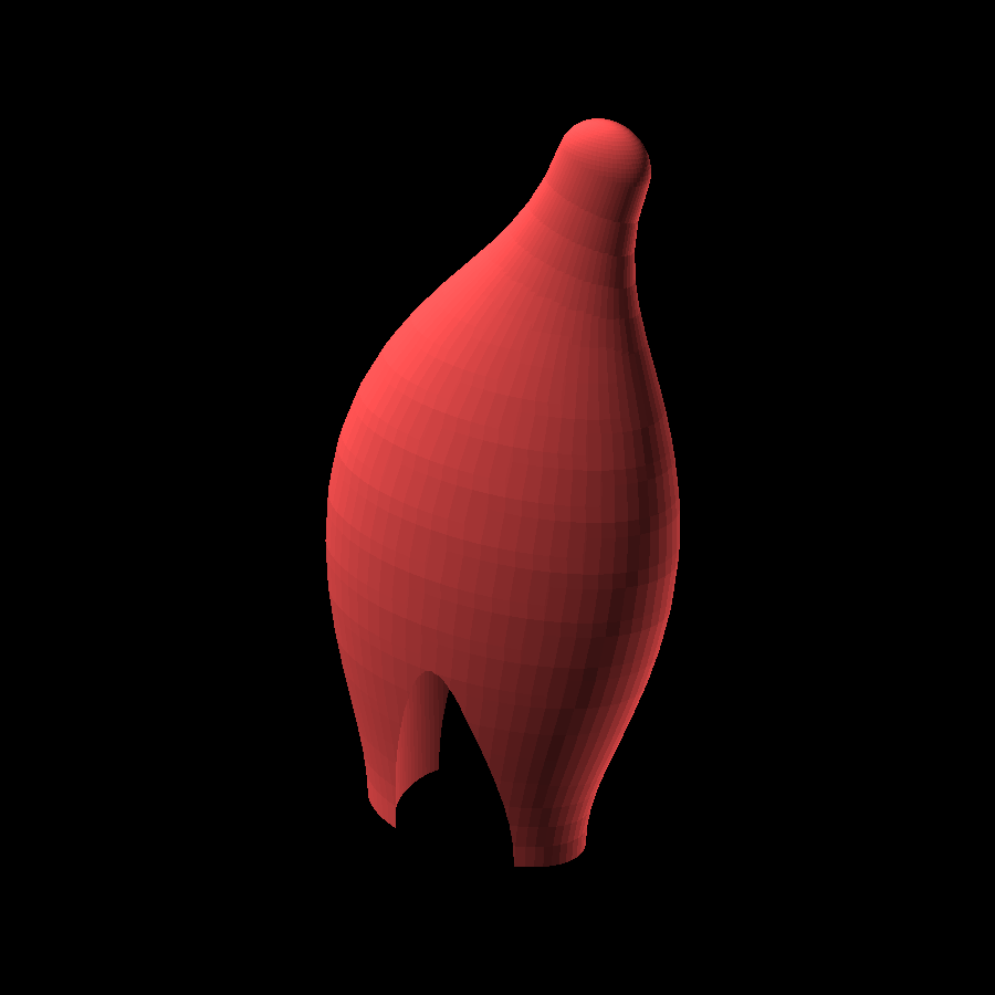 3D render of the The Organic Curve printable design