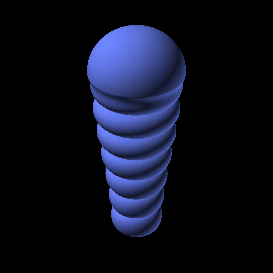3D render of the The Spiral Dildo printable design